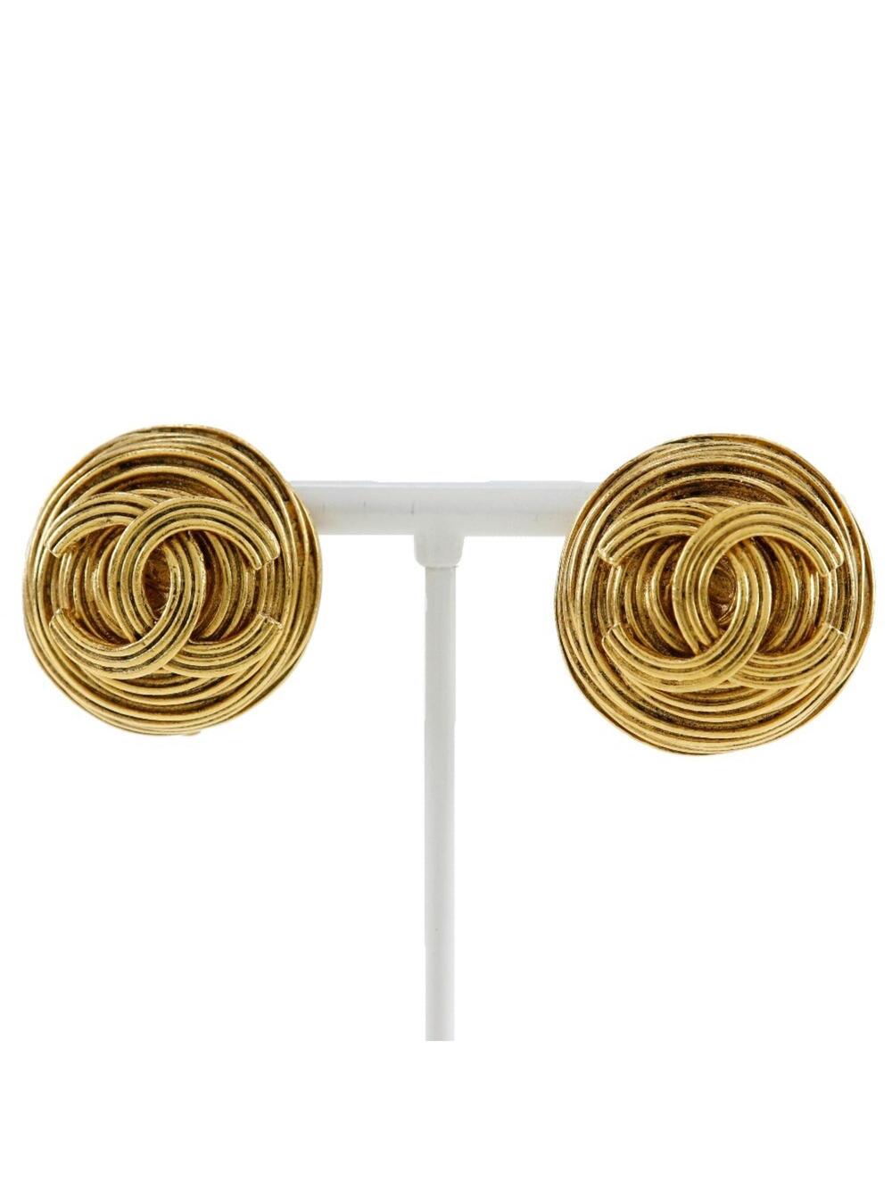 Chanel Cc Logo Clip-On Earrings Metal #228792C91B